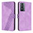 Leather Case Stands Flip Cover Holder H04X for Vivo Y74s 5G Purple