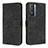 Leather Case Stands Flip Cover Holder H04X for Vivo Y76s 5G Black