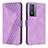 Leather Case Stands Flip Cover Holder H04X for Vivo Y76s 5G Purple