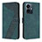 Leather Case Stands Flip Cover Holder H04X for Vivo Y77 5G Green