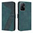 Leather Case Stands Flip Cover Holder H04X for Xiaomi Mi 11T 5G Green