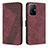 Leather Case Stands Flip Cover Holder H04X for Xiaomi Mi 11T 5G Red Wine