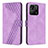 Leather Case Stands Flip Cover Holder H04X for Xiaomi POCO C3 Purple