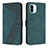 Leather Case Stands Flip Cover Holder H04X for Xiaomi Poco C51 Green