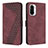 Leather Case Stands Flip Cover Holder H04X for Xiaomi Poco F3 5G Red Wine