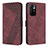 Leather Case Stands Flip Cover Holder H04X for Xiaomi Poco M4 Pro 5G Red Wine