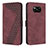 Leather Case Stands Flip Cover Holder H04X for Xiaomi Poco X3 Red Wine