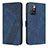 Leather Case Stands Flip Cover Holder H04X for Xiaomi Redmi 10 (2022) Blue