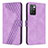 Leather Case Stands Flip Cover Holder H04X for Xiaomi Redmi 10 (2022) Purple