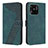 Leather Case Stands Flip Cover Holder H04X for Xiaomi Redmi 10 Power Green