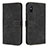 Leather Case Stands Flip Cover Holder H04X for Xiaomi Redmi 9A Black