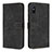 Leather Case Stands Flip Cover Holder H04X for Xiaomi Redmi 9AT Black
