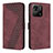 Leather Case Stands Flip Cover Holder H04X for Xiaomi Redmi 9C Red Wine