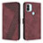 Leather Case Stands Flip Cover Holder H04X for Xiaomi Redmi A1 Plus Red Wine