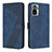 Leather Case Stands Flip Cover Holder H04X for Xiaomi Redmi Note 10 4G Blue