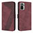 Leather Case Stands Flip Cover Holder H04X for Xiaomi Redmi Note 10S 4G Red Wine