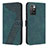 Leather Case Stands Flip Cover Holder H04X for Xiaomi Redmi Note 11 4G (2021) Green
