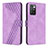 Leather Case Stands Flip Cover Holder H04X for Xiaomi Redmi Note 11 4G (2021) Purple