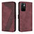 Leather Case Stands Flip Cover Holder H04X for Xiaomi Redmi Note 11 5G Red Wine