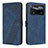 Leather Case Stands Flip Cover Holder H04X for Xiaomi Redmi Note 11E Pro 5G Blue