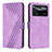 Leather Case Stands Flip Cover Holder H04X for Xiaomi Redmi Note 11E Pro 5G Purple