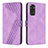 Leather Case Stands Flip Cover Holder H04X for Xiaomi Redmi Note 11S 4G Purple