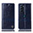 Leather Case Stands Flip Cover Holder H05P for Motorola Moto Edge X30 5G Blue