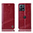 Leather Case Stands Flip Cover Holder H05P for Motorola Moto S30 Pro 5G Red