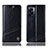 Leather Case Stands Flip Cover Holder H05P for OnePlus Nord N300 5G Black