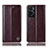 Leather Case Stands Flip Cover Holder H05P for Oppo A36 Brown