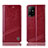 Leather Case Stands Flip Cover Holder H05P for Oppo A94 5G Red