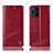 Leather Case Stands Flip Cover Holder H05P for Oppo Find X3 Pro 5G Red