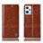 Leather Case Stands Flip Cover Holder H05P for Oppo K10X 5G Light Brown