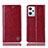 Leather Case Stands Flip Cover Holder H05P for Oppo K10X 5G Red