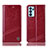 Leather Case Stands Flip Cover Holder H05P for Oppo Reno6 Pro 5G India Red