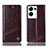 Leather Case Stands Flip Cover Holder H05P for Oppo Reno8 Pro 5G Brown