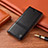 Leather Case Stands Flip Cover Holder H05P for Realme 8 5G Black