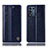 Leather Case Stands Flip Cover Holder H05P for Realme Q3s 5G Blue