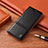 Leather Case Stands Flip Cover Holder H05P for Vivo iQOO Z6 5G Black