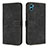 Leather Case Stands Flip Cover Holder H05X for Motorola Moto E22S Black