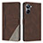 Leather Case Stands Flip Cover Holder H05X for Realme 10 Pro 5G Brown