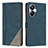 Leather Case Stands Flip Cover Holder H05X for Realme 10 Pro+ Plus 5G Blue