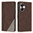 Leather Case Stands Flip Cover Holder H05X for Realme 10 Pro+ Plus 5G Brown