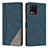 Leather Case Stands Flip Cover Holder H05X for Realme 8 4G Blue