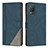 Leather Case Stands Flip Cover Holder H05X for Realme 8 5G Blue