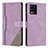 Leather Case Stands Flip Cover Holder H05X for Realme 8 Pro Purple