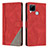 Leather Case Stands Flip Cover Holder H05X for Realme C12 Red