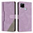 Leather Case Stands Flip Cover Holder H05X for Realme C25 Purple