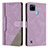 Leather Case Stands Flip Cover Holder H05X for Realme C25Y India Purple