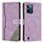 Leather Case Stands Flip Cover Holder H05X for Realme C31 Purple